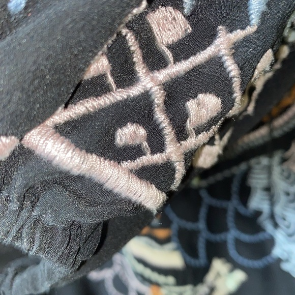 JOHNNY WAS  Black Embroidered Blouse - Picture 5 of 9